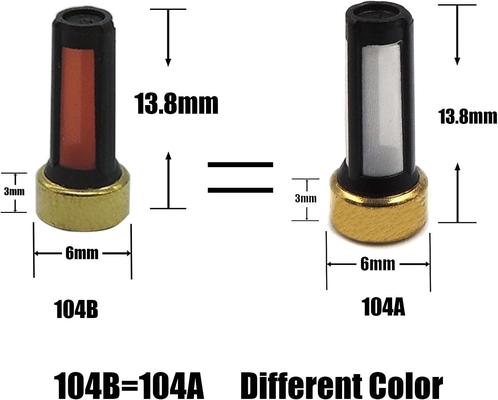 Car Automotive Fuel Injector Micro Basket Filter, 6X3X13.8mm, Replacement Repair Kits